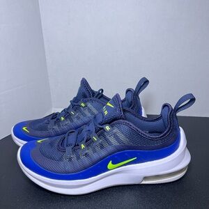 Nike Air Max Axis AH5222-404 Blue Black Running Shoes Sneakers Size 2Y